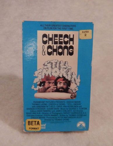betamax beta Cheech &amp; Chong STILL SMOKIN 1983 Rated R Comedy