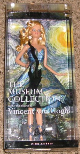 Museum collection barbie doll inspired by vincent van gogh starry night  nrfb