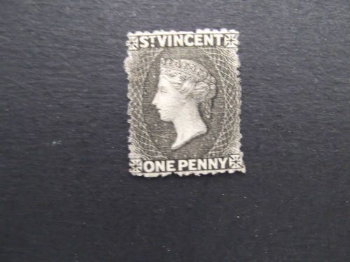 St Vincent - Victoria - 1871 One Penny Mounted Mint No Gum