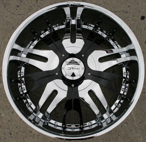 22 x 9 dvinci vento chrome wheel rims &amp; tires fit escalade suburban tahoe sierra