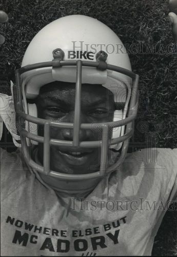 1983 press photo mcadory football player bo (vincent) jackson - abnx00396