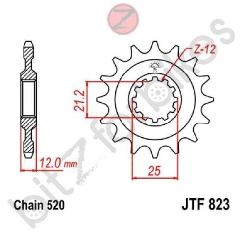 Front Sprocket JT 15T Husaberg FE 600 E 595cc (1995-2000)