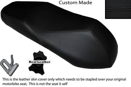 BLACK STITCH CUSTOM FITS KYMCO PEOPLE S 125 DUAL LEATHER SEAT COVER ONLY