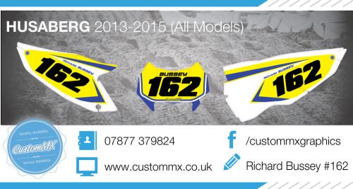 HUSABERG FE-TE 2013-2015 ENDURO NUMBER BACKGROUNDS GRAPHICS / DECALS / STICKERS