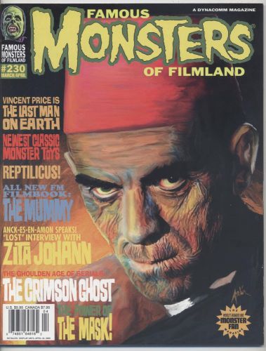 FAMOUS MONSTERS 230 REPTILICUS MUMMY ZITA JOHANN MASK VINCENT PRICE