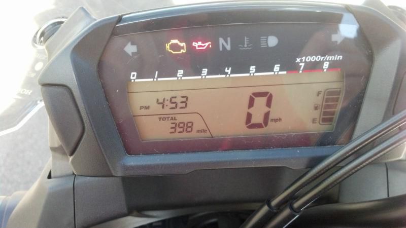 Honda NC700X under 400 miles!