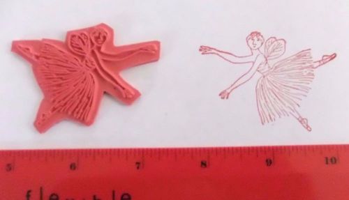 very RARE Edward Gorey Unmounted Rubber Stamp- FAIRY BALLERINA - NEW GOTH CREEPY