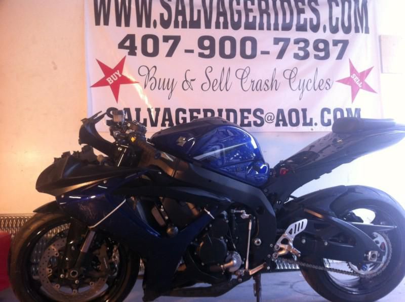 2007 Suzuki Gsxr 750 Gsxr-R750 starts up, Project damag ex fix Low reserve runs