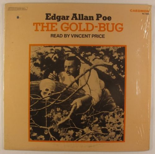 Edgar Allan Poe Read By Vincent Price - The Gold-Bug LP - Caedmon VG++ Shrink