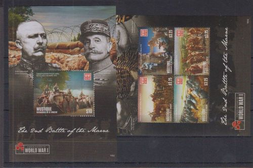 L41. mustique - st.vincent - mnh - world war i - 2015