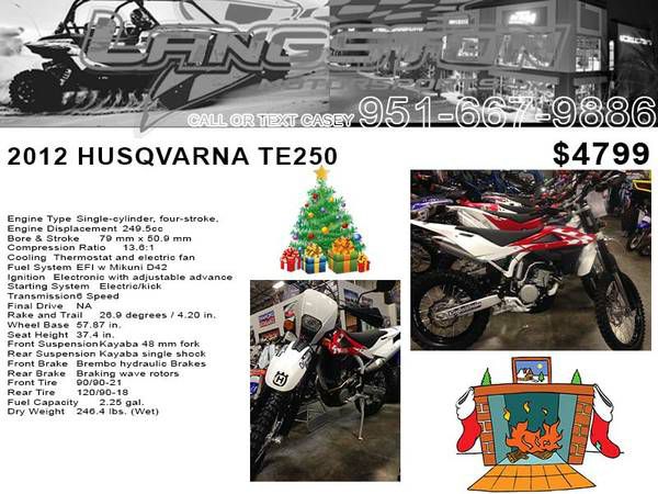 2012 Husqvarna Te250 ***Street Legal***