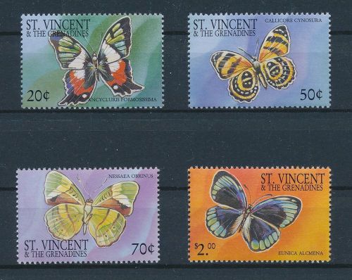 Le48211 st vincent  insects bugs fauna butterflies fine lot mnh