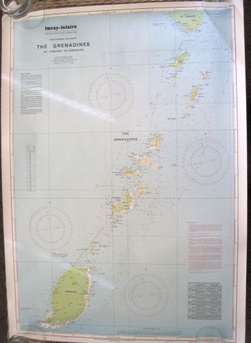 Imray Caribbean Sea Yachting Nautical Chart Grenadines St. Vincent to Granada