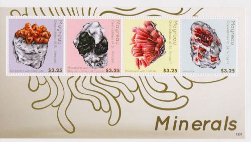 Mayreay St Vincent - Minerals, 2013 - 1307 Sheetlet of 4 MNH