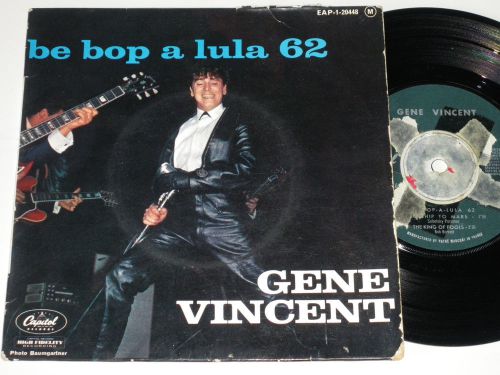 Very rare gene vincent ep be bop a lula 62 france capitol vg/vg