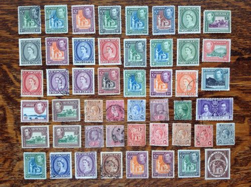 Collection of old st vincent stamps mint and new