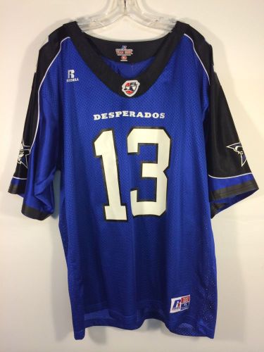 NEW MENS AUTHENTIC AFL DALLAS DESPERADOS TEAM ISSUE ARENA FOOTBALL JERSEY sz XL