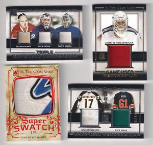 2016 IN THE GAME USED VINCENT LECAVALIER SUPER SWATCH LOGO PATCH CARD #1/3