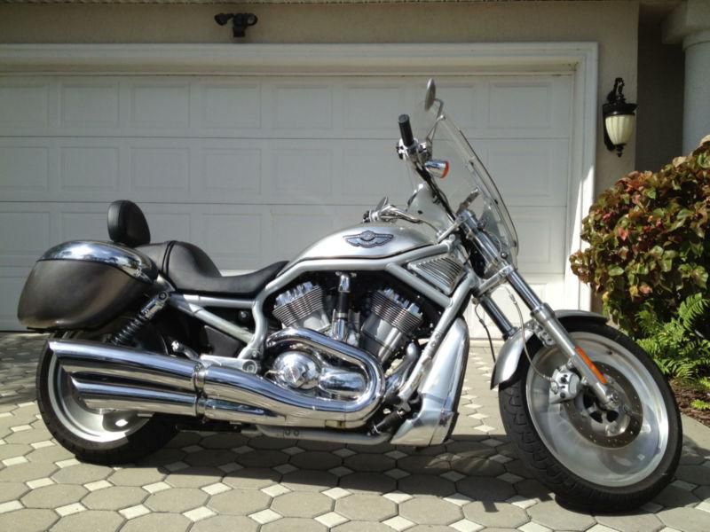 2003 100th Anniversary Edition V-Rod only 2500 miles silver/chrome + extras