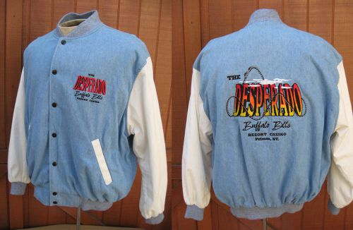 VTG ROLLER COASTER L JACKET COAT DESPERADO BUFFALO BILLS DENIM LAS VEGAS USA