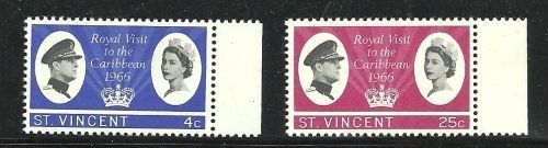 Album Treasures St Vincent Scott # 245-246 Royal Visit Mint NH