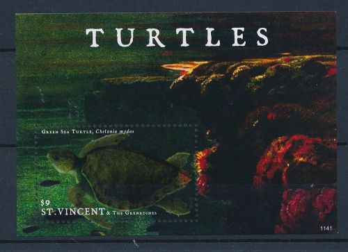 [33344] St. Vincent &amp; Grenadines 2011 Marine Life Turtles MNH Sheet