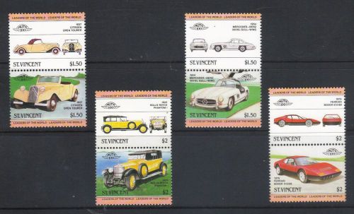 ST. VINCENT 1983 LEADERS OF THE WORLD AUTOMOBILES CARS 1st SERIES SELECTION MNH