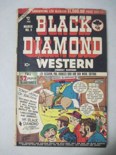 BLACK DIAMOND WESTERN #9 (FORMERLY DESPERADO) 1949 LEV GLEASON CHARLES BIRO