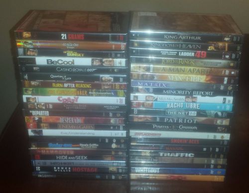 Dvd lot of 42 films all like new - major studio titles - free s&amp;h