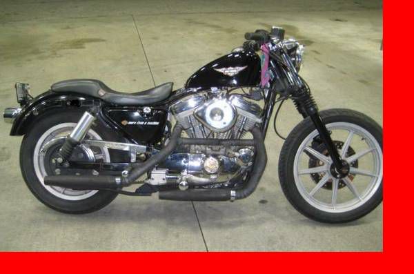 Nice harley davidson sportster, custom hugger..