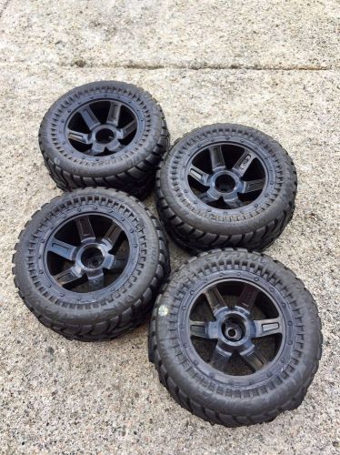 Proline Dirt Hawg tires On Desperado Wheels For 1/16 E-Revo