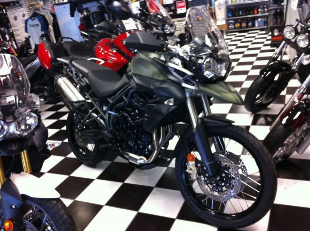 2013 Triumph Tiger 800 XC ABS - Matte Khaki Green Dual Sport 