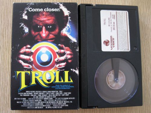 Troll beta not vhs vestron video 1986 sonny bono horror rare htf