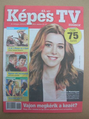 Alyson hannigan on frontcover hungarian mag 2013/43