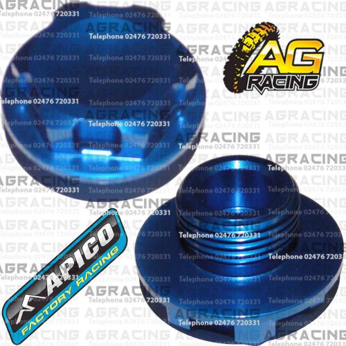Apico Blue Headstock Steering Stem Nut For Husaberg FE 350 2013 MotoX Enduro
