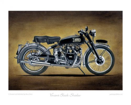 Motorcycle limited edition print - vincent black shadow