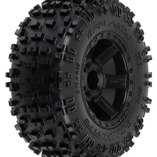 Proline 117312 Badlands 2.8&#034; All Terrain Tire Mounted on Desperado Black Wheels