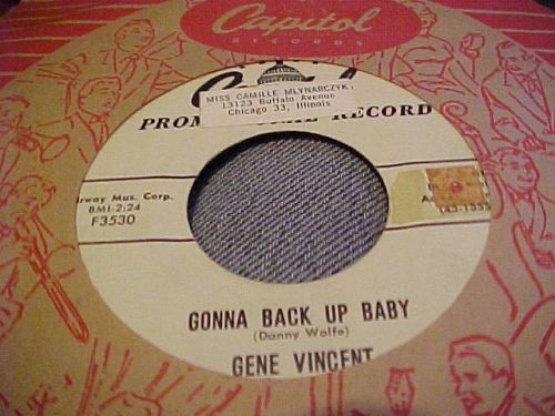 Rockabilly promo capitol 45 &#034;race with the devil&#034; gene vincent