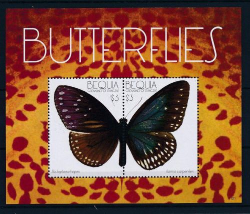 [33161] bequia st. vincent 2011 butterflies schmetterlingen  mnh sheet