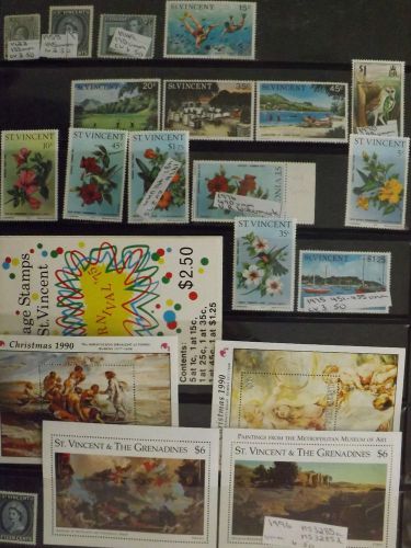 Selection of St Vincent &amp; St Vincent Grenadines stamps UMM/MM