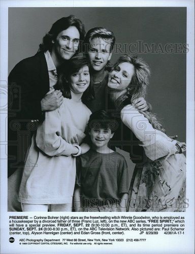 1989 press photo free spirit series corinne bohrer franc luz alyson hannigan