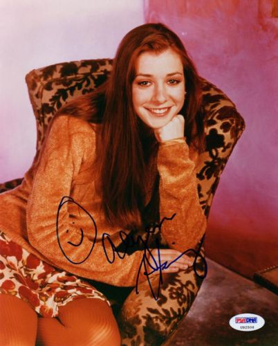 Alyson hannigan autographed 8x10 photo lily how i met your mother cute psa/dna