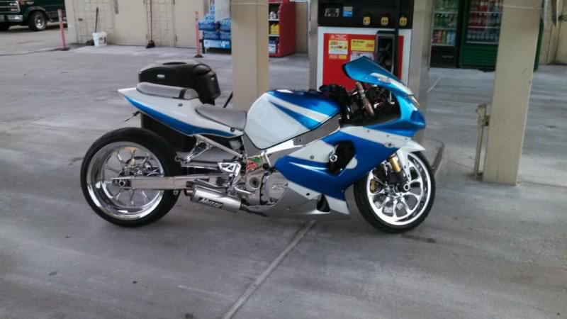 2001 Suzuki GSXR 1000 CUSTOM Chrome 240 Wide Tire Kit + Extended Swingarm $22k+