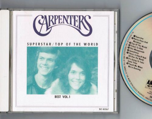 CARPENTERS Best Vol.1 Superstar JAPAN MAIL ORDER-ONLY CD w/PS+INSERT DCI 83267, US $19.99, image 1