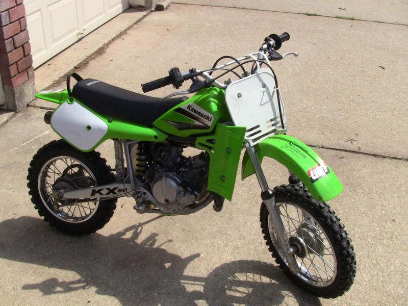 RARE 2003 green Kawasaki KX 60, barley ridden only on its 4th tank of gas ever.