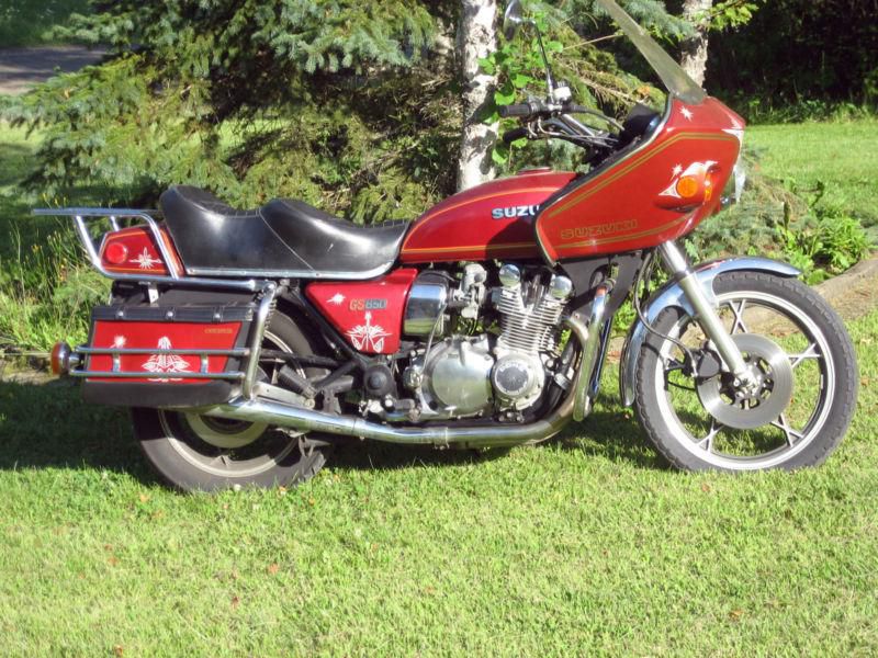 1979 suzuki gs850 shaft drive bags and fairing nice vintage touring bike