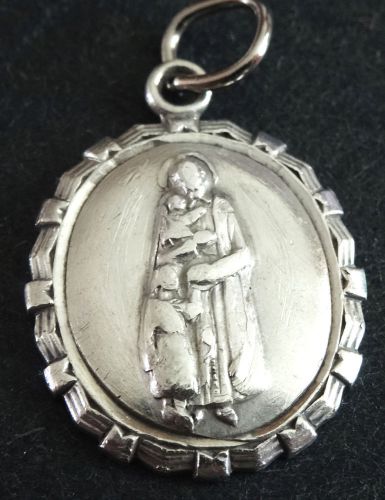 Vintage sterling silver medal - st vincent paul - charity charity