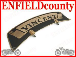 New vintage front mudguard brass number plate for vincent bike@ ecspares