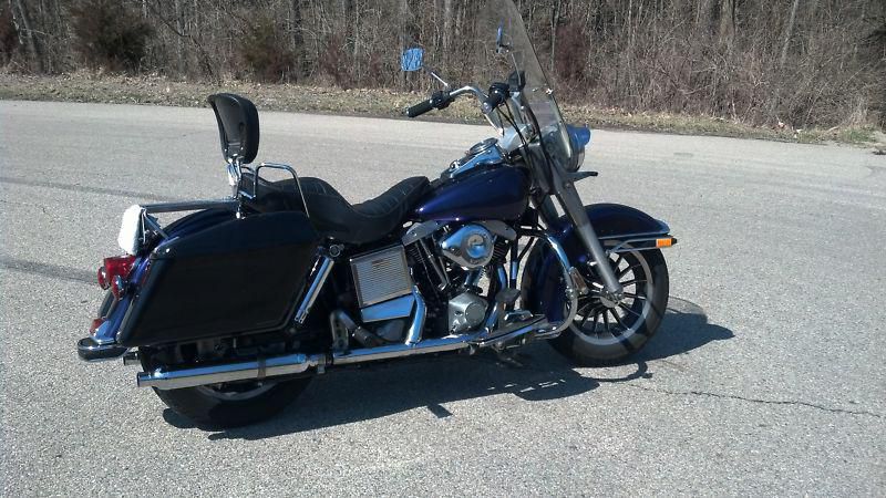 1982 flhc 80 shovelhead with windshield and hard bags belt drive