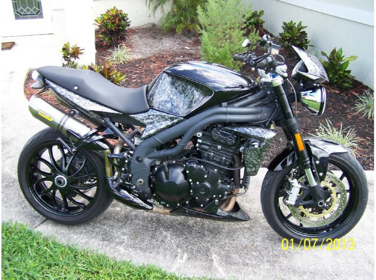 2009 triumph speed triple abs - phantom black sportbike 